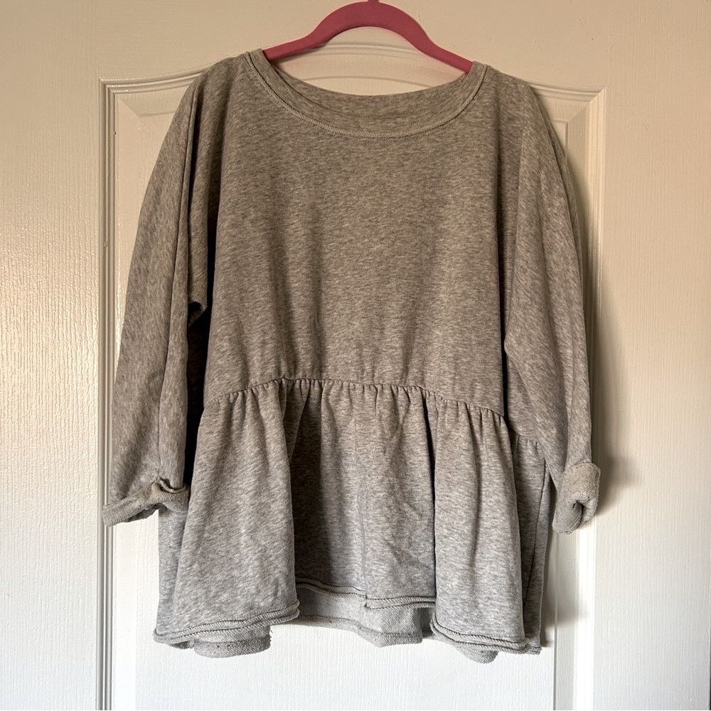 Anthropologie Peplum Sweatshirt